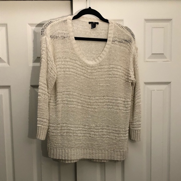 H&M White Open Weave Knit Boxy Top - Picture 5 of 12